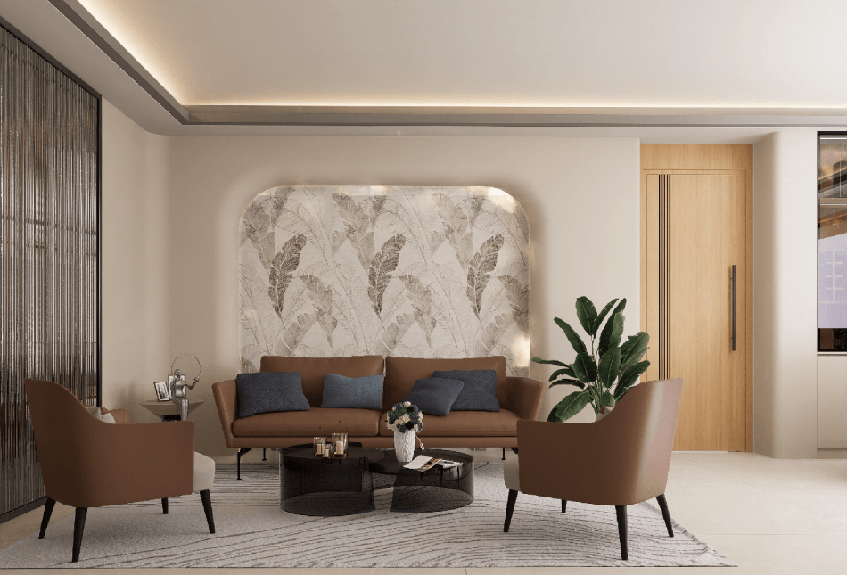 Luxurious modern living room space