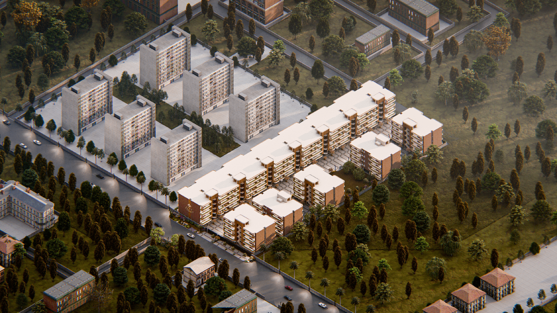 High-end buildings at Casa Homes